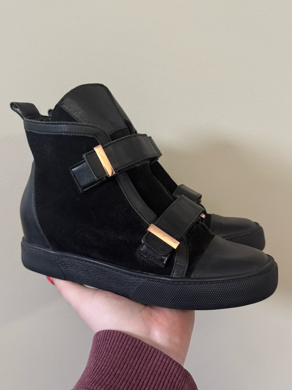 Saint & Libertine hidden wedge dual Velcro strap sneakers